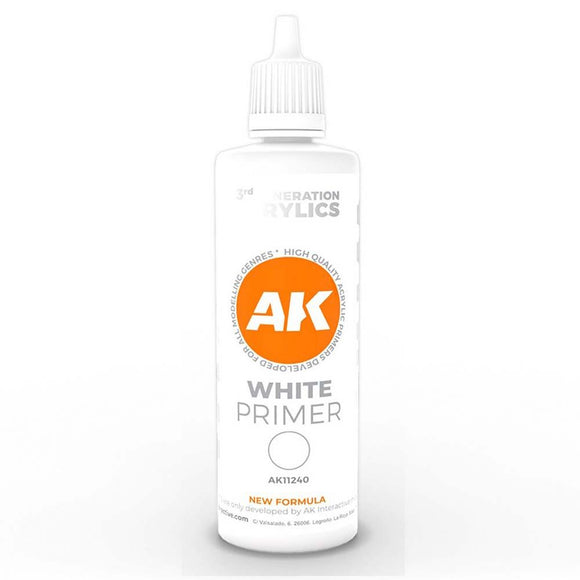 AK Interactive 3rd Generation: White Primer 100ml (AK11240)
