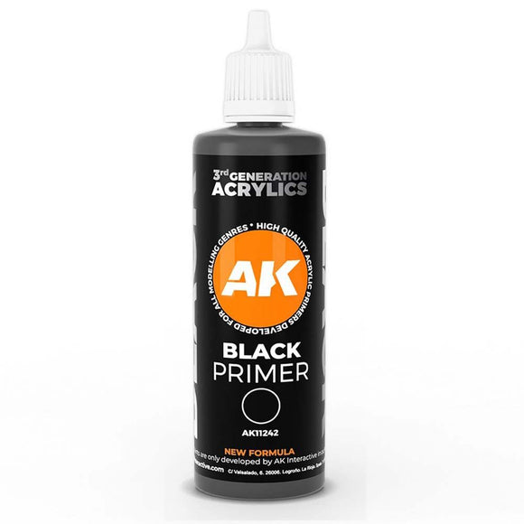 AK Interactive 3rd Generation: Black Primer 100ml (AK11242)