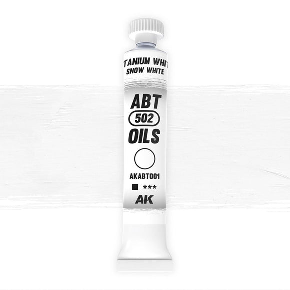 ABT 502 Oils: Titanium White/Snow White (20ml)