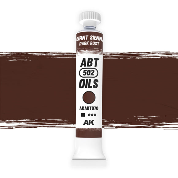 AK Interactive: ABT 502 Oils - Burnt Sienna/Dark Rust