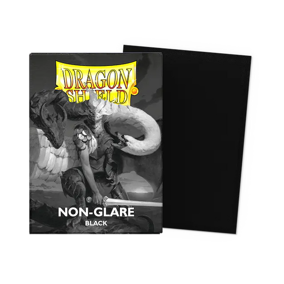 Dragon Shield Matte Sleeves: Black Non-Glare (std 100)