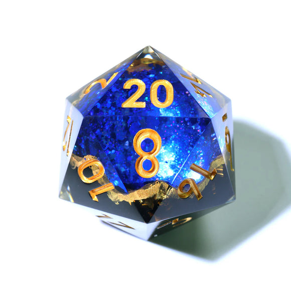 D20 Oversized Geode: Azure Depths 33mm