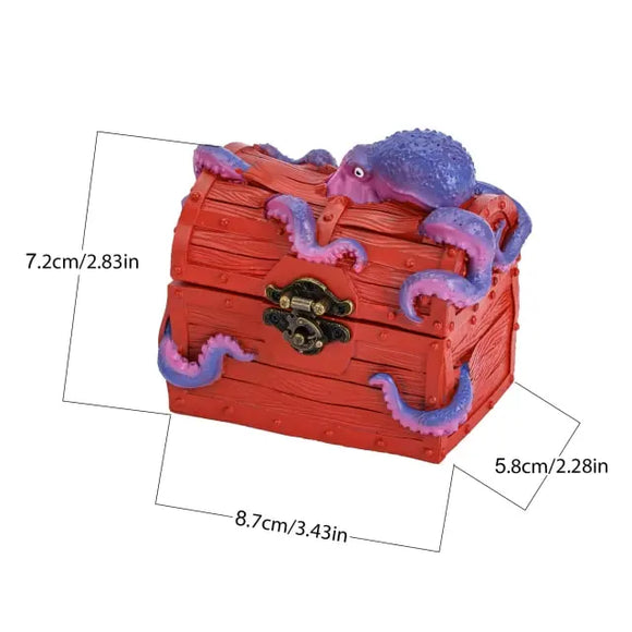 Resin Cast Dice Box: Deepsea Hoard - Red