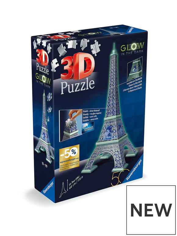 Eiffel Tower Glow in the Dark 3D Puzzle