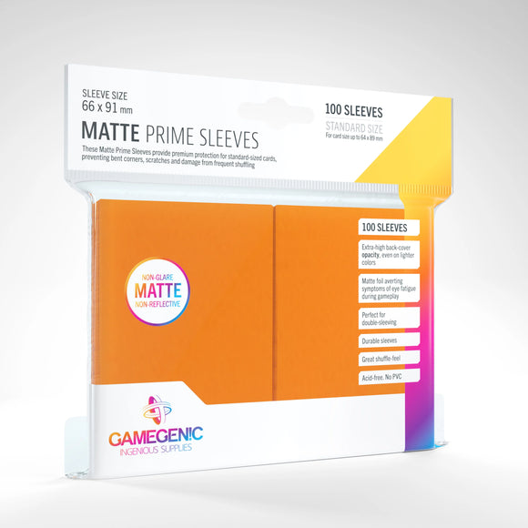 Gamegenic: Matte Prime Sleeves Orange 100ct