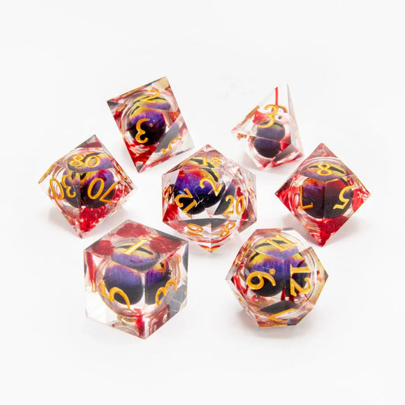 Polyhedral Dice Set Liquid Core: Eye of Terror (7)