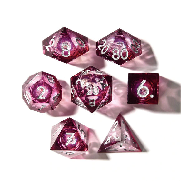 Polyhedral Dice Set Liquid Core: Moonbeam (7)