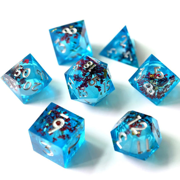 Polyhedral Dice Set Liquid Core: Potion of Clarity (7)