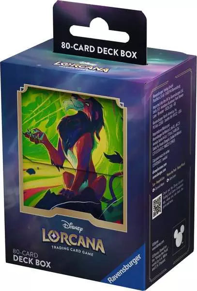 Disney Lorcana Trading Card Game: Azurite Sea - Scar Deck Box