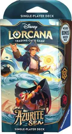 Disney Lorcana Trading Card Game: Azurite Sea Starter Deck - Amber & Ruby