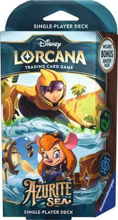 Disney Lorcana Trading Card Game: Azurite Sea Starter Deck Emerald & Sapphire