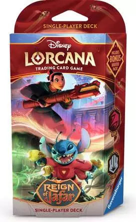 Disney Lorcana Trading Card Game: Reign of Jafar - Starter Deck Ruby & Steel