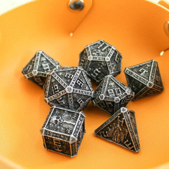 Mystery Dice Goblin: Black Crypt Metal Polyhedral Dice Set