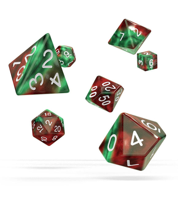 Oakie Doakie Polyhedral Dice Set Gemidice - Bloody Jungle (7)