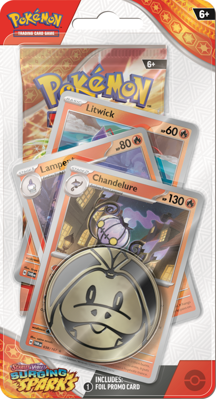 Pokémon TCG: Scarlet & Violet Surging Sparks - Chandelure Checklane Blister