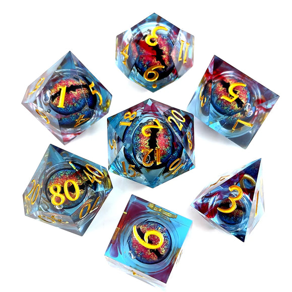 Polyhedral Dice Set: Eye of Winterblood Moving Eye (7)