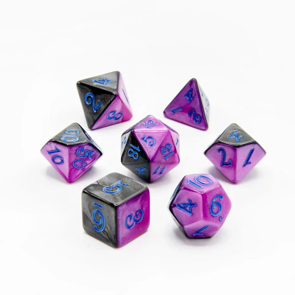 Polyhedral Dice Set: Midnight Amethyst Acrylic (7)