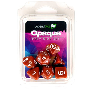 Polyhedral Dice Set: Opaque - Brown (7)