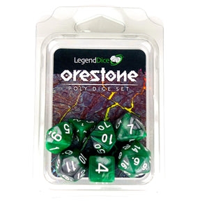 Polyhedral Dice Set: Orestone - Emerald (7)