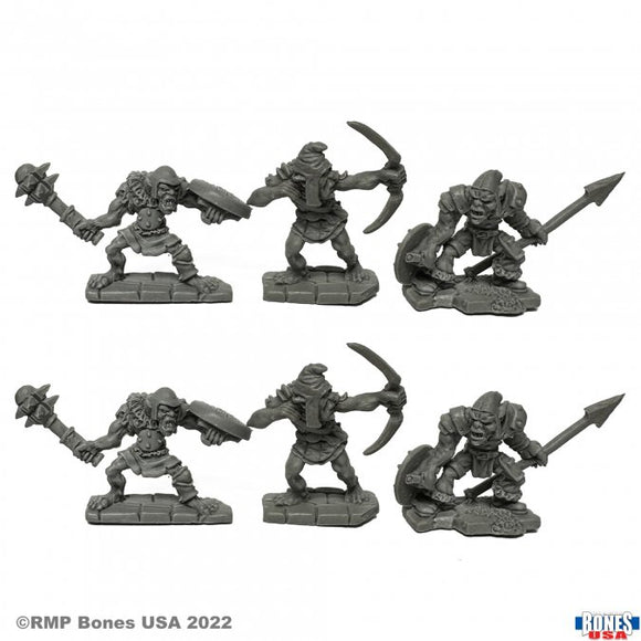 Reaper 30096: Goblins (6) - Reaper Legends Bones Plastic Miniatures