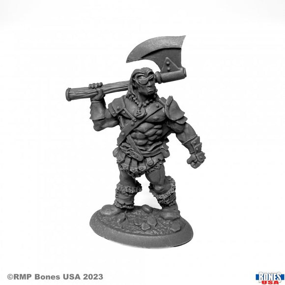 Reaper 30128: Bertok The Brave, Barbarian - Reaper Legends Bones Plastic Miniatures