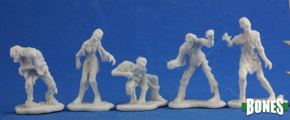 Reaper 77342: Zombies! (5) - Bones Plastic Miniatures