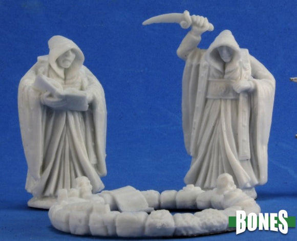 Reaper 77351: Cultists and Circle (3) Dark Heaven Bones Plastic Miniatures