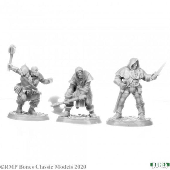 Reaper 77707: Brigands (3) Dark Heaven Bones Plastic Miniature