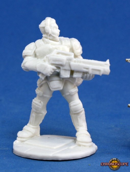 Reaper 80014: Garvin Markus, Nova Corp Hero - Chronoscope Bones Plastic Miniature