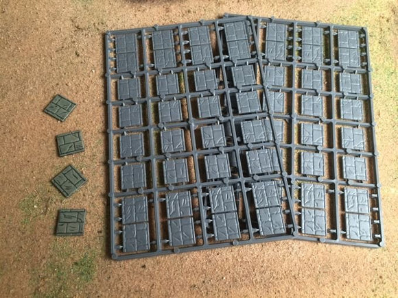 20mm Square Paved Plastic Bases (64)