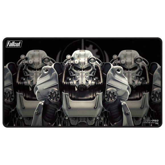 Fallout Black Stitched Playmat - Bortherhood of Steel