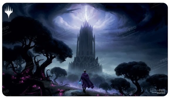 Magic the Gathering Playmat: Black 'Virtue of Persistence' - Wilds of Eldraine