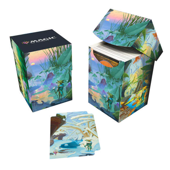 Magic the Gathering: Bloomburrow - Season Lands Island Summer 100+ Deck Box