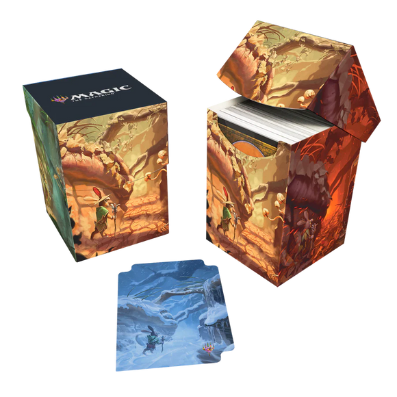 Magic the Gathering: Bloomburrow - Season Lands Forest Summer 100+ Deck Box