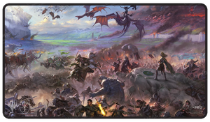 Magic the Gathering: Lord of the Rings Tales Of Middle Earth Black Stitched Playmat Featuring Borderless Scene
