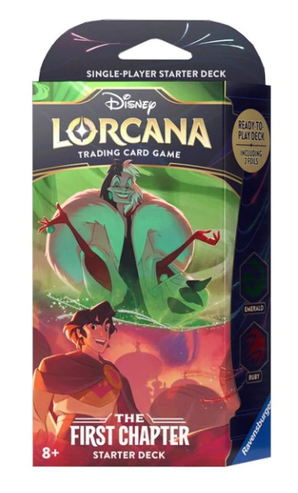 Disney Lorcana Trading Card Game: First Chapter Starter Deck - Emerald & Ruby