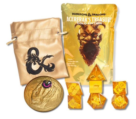 Acererak's Treasure Pack Gold Edition Display - Dungeons and Dragons by Sirius Dice