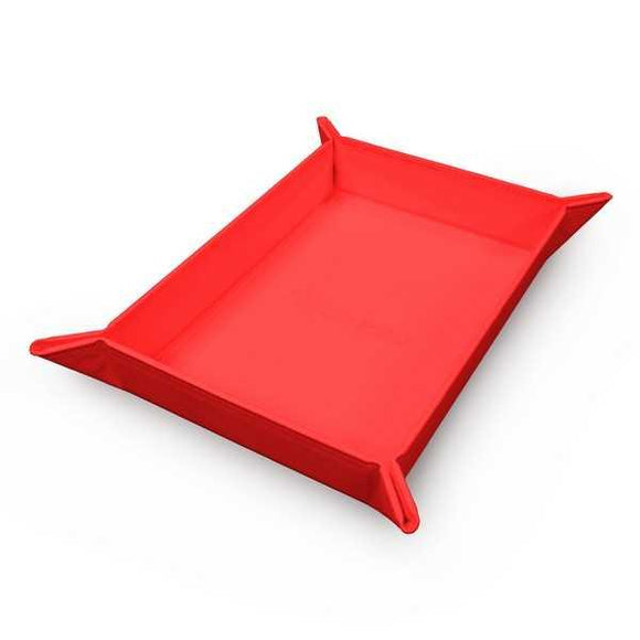 Vivid Magnetic Foldable Dice Tray: Red