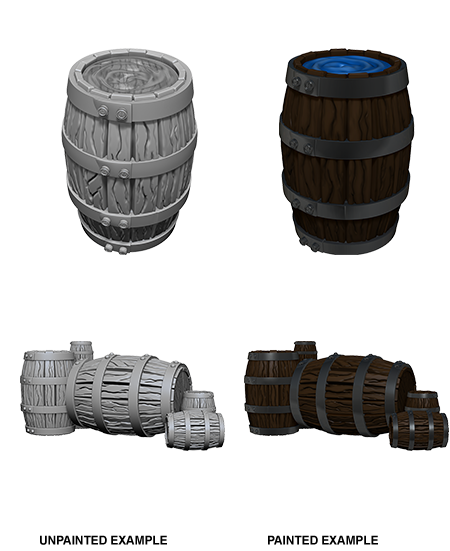 Pathfinder Battles Deep Cuts Miniatures: Barrel & Pile of Barrels