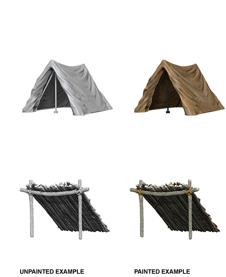 Pathfinder Battles Deep Cuts Miniatures: Tent & Lean-To