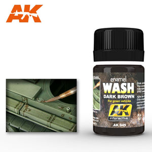AK Interactive: Dark Brown Wash for Green Vehicles (AK-045)
