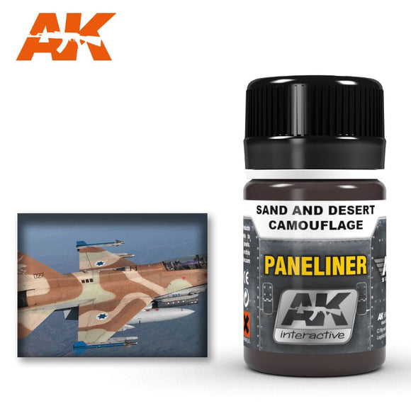 AK Interactive: Paneliners for Sand and Desert Camouflage (AK-2073)