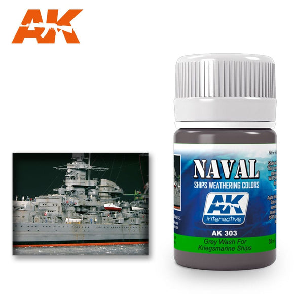 AK Interactive: Grey Wash for Kriegsmarine Ships (AK-303)
