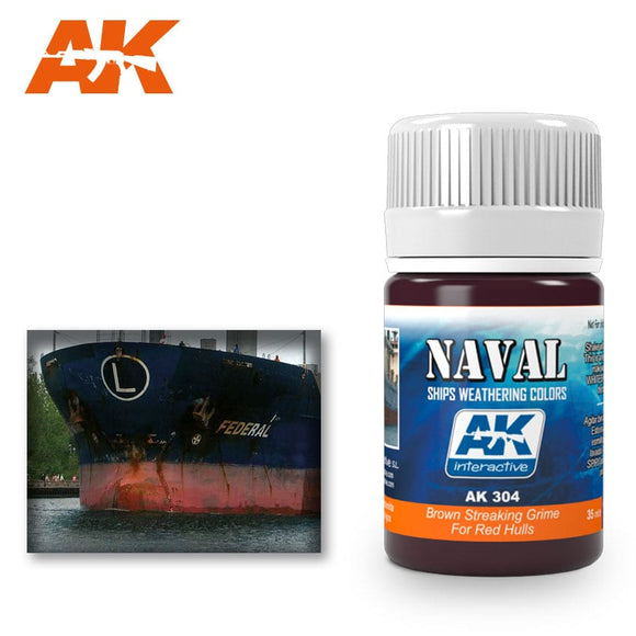 AK Interactive: Brown Streaking Grime for Red Hull (AK-304)
