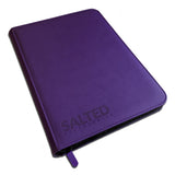 PU Leather 9-pocket zip-up binder - Violet