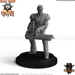 Wild West Exodus Union Line Troop with Heavy Weapon Rocket Pod 1st Edition