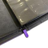 PU Leather 9-pocket zip-up binder - Violet