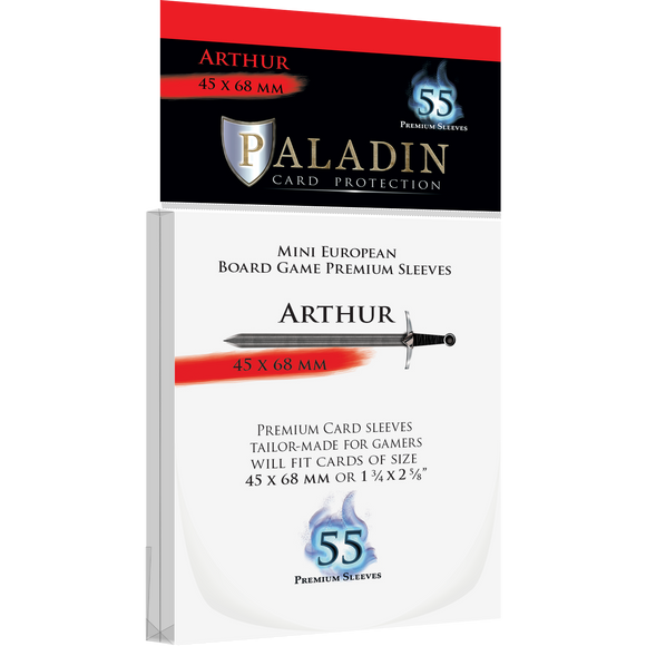 Paladin Card Sleeves: Arthur (45mm x 68mm x 55)