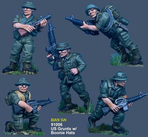 Pulp Figures - U.S. Army Soldiers in Boonie Hats