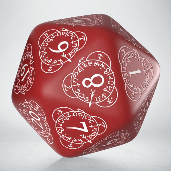 D20 Level Counter Dice: Red & White